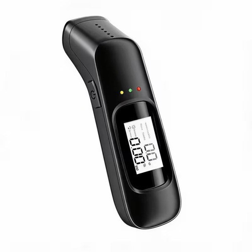 Dijital Alkol Test Cihazı USB Şarjlı Temassız Nefes Ölçer LCD Ekranlı Taşınabilir Alkolmetre