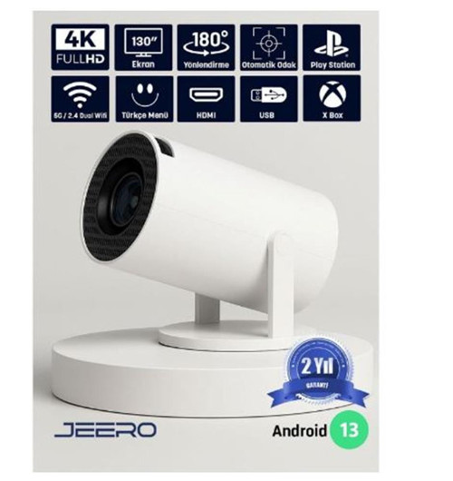 HY300PRO 4K ANDROID12 PORTABLE PROJEKTÖR (950-4K-ANDROID) BEYAZ