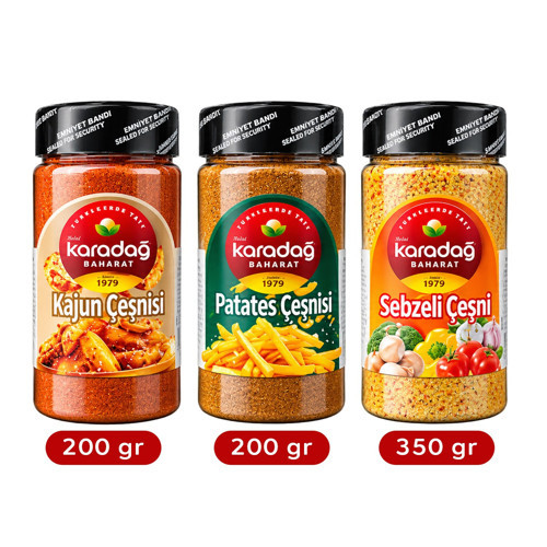 Baharat Çeşni Seti 3 lü - Patates / Kajun / Sebzeli