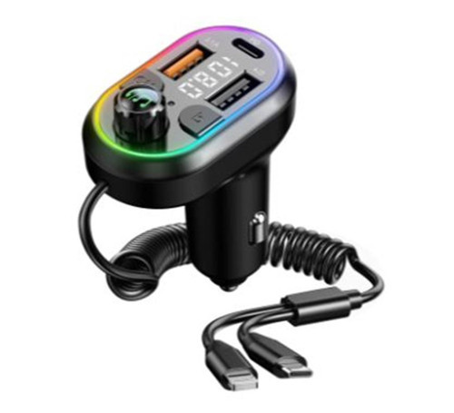 SL-BT307 Çift USB 5V 3.1A-1A Led Işıklı Siyah 2 İn 1 C Port + İphone Bluetooth Fm Transmitter
