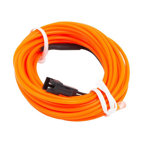 5 Metre 5 Volt USB Adaptörlü Neon Oranj İp Aydınlatma PM-6084 Araç İçi Ambiyans Aydınlatması Araba