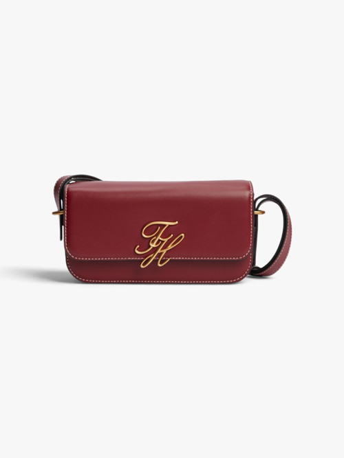 SCRIPT LEATHER FLAP CROSSOVER Kadın Kırmızı Çanta - AW0AW18399