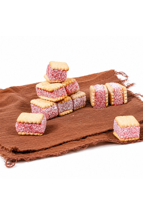Bisküvili Güllü Lokum 250 Gr Gül Aromalı Katmanlı Lokum Premium Tatlı