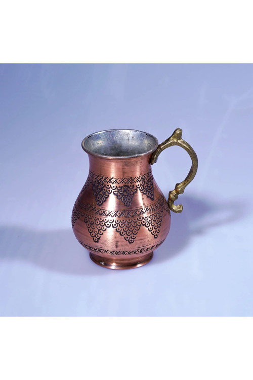 Bakır El İşlemeli Bardak