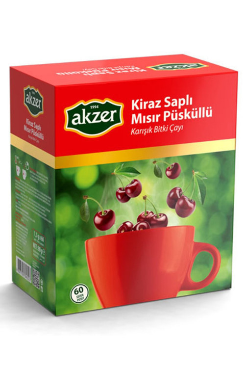 Kiraz Saplı Mısır Püsküllü Karışık Bitki 60 Poşet Çay