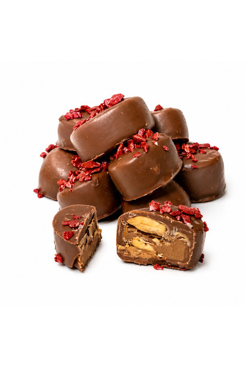 Bademli Pralin Çikolata 250 Gr Pralin Dolgulu Bademli Premium Çikolata Hediyelik