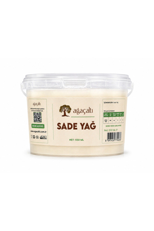 Sade Yağ 550 Gr, Doğal Geleneksel Saf Yağ, Kahvaltılık Ve Yemeklik Premium Lezzet