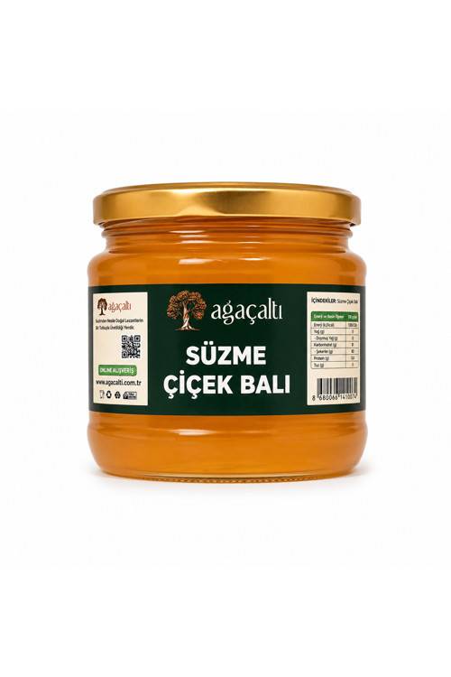 Süzme Çiçek Balı 400 Gr, Doğal Katkısız Saf Bal, Kahvaltılık Yöresel Bal