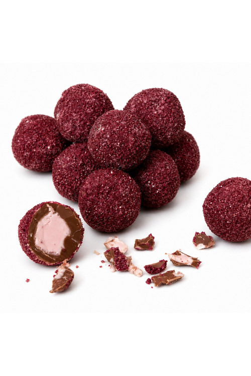 Frambuazlı Truf 250 Gr Çikolatalı Truffle Frambuaz Aromalı Premium Tatlı Atıştırmalık