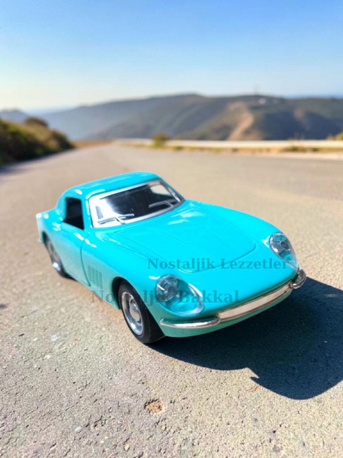 1966 Ferrari Mavi 275 GTB ( 1/32 Ölçek ) Metal Diecast Çek Bırak Model Araba