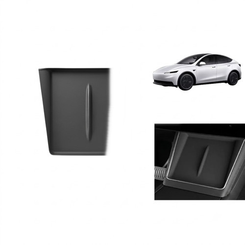 Tesla Model Y Juniper 2025+ Uyumlu Ön Konsol Kablosuz Şarj Pedi Kaymaz Silikon Matı 1 Adet Siyah