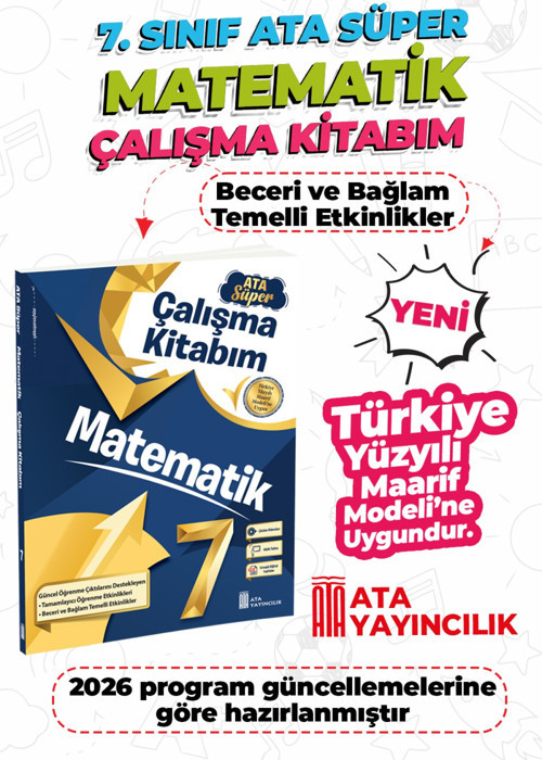 7. Sınıf Matematik Ata Süper Çalışma Kitabım Yeni