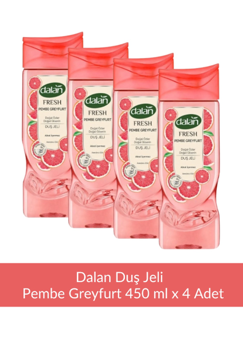 Fresh Pembe Greyfurt Duş Jeli 450 ml x 4 Adet