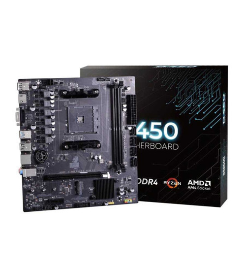 Dragmode B450M Sata,M2 Ddr4 3200MHz Usb 3.0 Vga Hdmi Ses G.Lan AM4 mATX Anakart