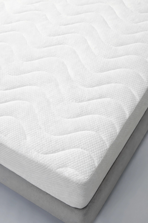 Sıvı Geçirmez Elyaf Dolgulu Kapitone Honeycomb Desenli Fitted Bazalı Yatak Alezi | Nefes Alan Microfiber Yatak Koruyucu Alez Beyaz | Tek Kişilik - Çift Kişilik