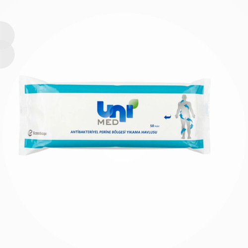 Antibakteriyel Vucüt & Perine Temizleme (Yıkama) Havlusu 50'li Paket