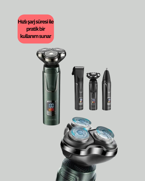 Kablosuz Şarjlı Çok Amaçlı Tıraş Makinesi