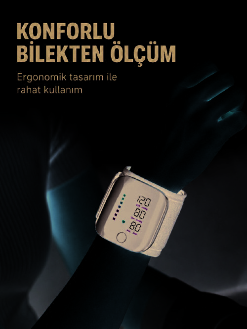 Şarj Edilebilir Bilekten Tansiyon Aleti Tek Tuşla Ölçüm