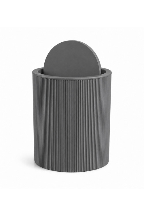 NovaFlip Açılır Kapaklı Yuvarlak Çöp Kovası 6,25 L – Kompakt & Modern Tasarım 22*19 cm