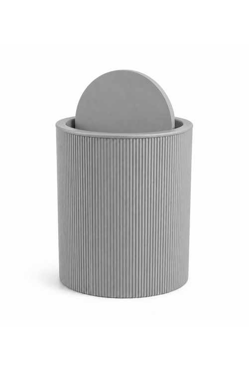 NovaFlip Açılır Kapaklı Yuvarlak Çöp Kovası 6,25 L – Kompakt & Modern Tasarım 22*19 cm