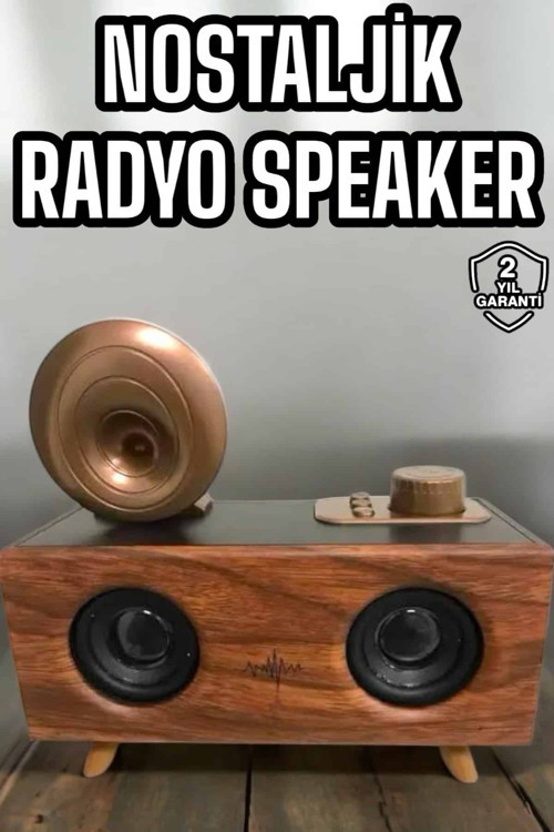 Bluetooth Hoparlör Ahşap Klasik Retro Gramofon Bluetooth Müzik Kutusu CZB6SPEAKER3