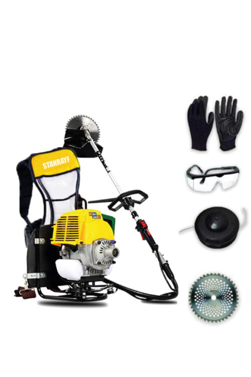 Alman Teknoloji 15 Hp Sırt Tipi Benzinli Motorlu Ot Çalı Tırpanı Çim Biçme Makinesi Tirpan