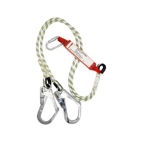 Lanyard Çift Kollu Şok Emicili Kanca Karabinalı