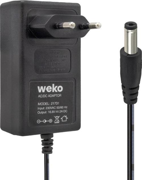 16.8 VOLT - 2 AMPER 5.5*2.5 UÇLU KIRMIZI YEŞİL LEDLİ PRİZ TİPİ ŞARJ ADAPTÖRÜ (2818)