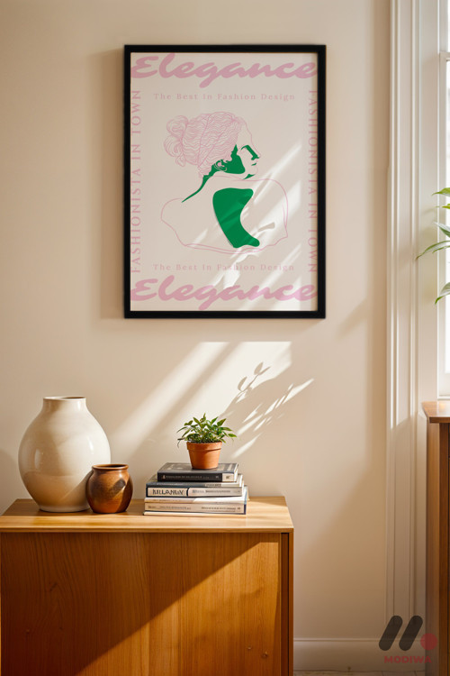 Elegance Moda Posteri, Siyah Çerçeveli Duvar Tablosu - Modern Ev Dekorasyonu