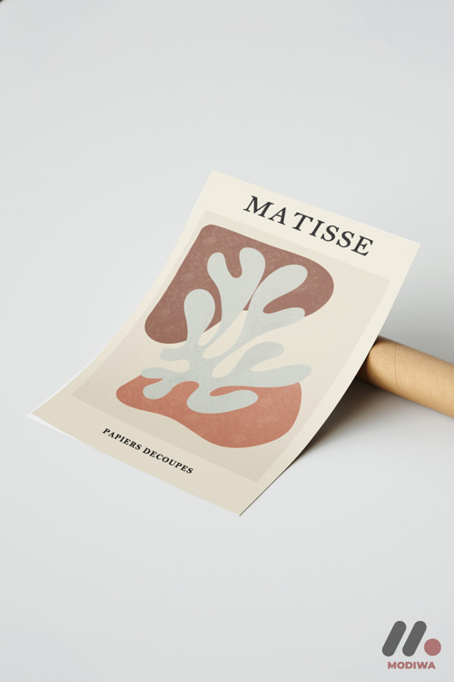 Matisse Papiers Decoupes, Çerçevesiz Yüksek Kalite Duvar Afişi - Modern Ev Dekorasyonu