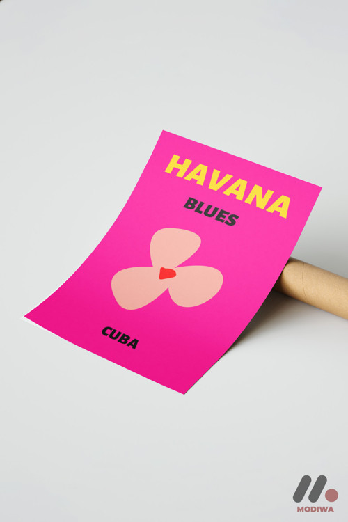 Havana Küba Posteri, Çerçevesiz Yüksek Kalite Duvar Afişi - Seyahat Severlere Hediye