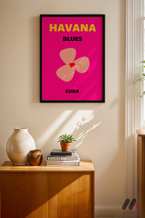 Havana Küba Posteri, Siyah Çerçeveli Duvar Tablosu - Seyahat Severlere Hediye