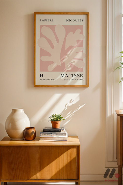 Matisse Papiers Decoupes, Ahşap Çerçeveli Duvar Tablosu - Sanatsever Hediyesi