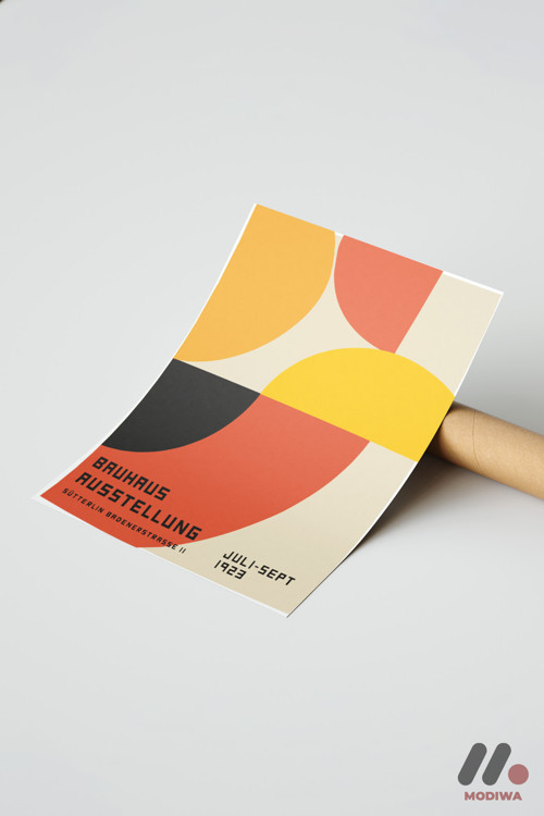 Bauhaus Ausstellung 1923 Afişi, Çerçevesiz Yüksek Kalite Duvar Afişi - Modern Ev Dekorasyonu