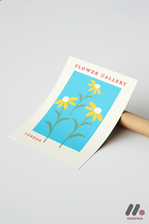 Flower Gallery London Posteri, Çerçevesiz Yüksek Kalite Duvar Afişi - Modern Ev Dekorasyonu