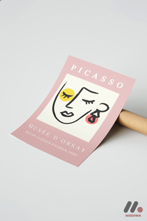 Picasso Musee D'Orsay Posteri, Çerçevesiz Yüksek Kalite Duvar Afişi - Modern Ev Dekorasyonu