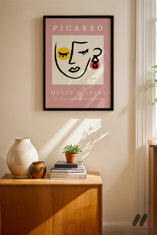 Picasso Musee D'Orsay Posteri, Siyah Çerçeveli Duvar Tablosu - Modern Ev Dekorasyonu