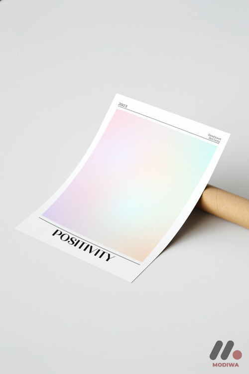 Positivity Aura Posteri, Çerçevesiz Yüksek Kalite Duvar Afişi - Kişiye Özel Hediye