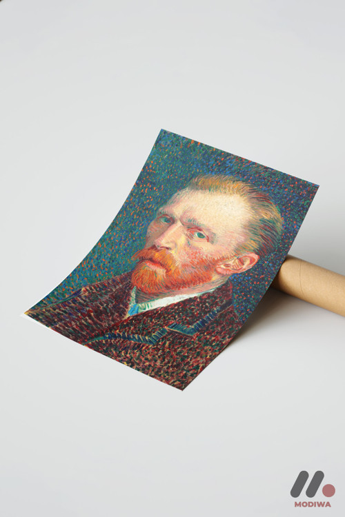 Van Gogh Otoportre, Çerçevesiz Yüksek Kalite Duvar Afişi - Sanatsever Hediyesi