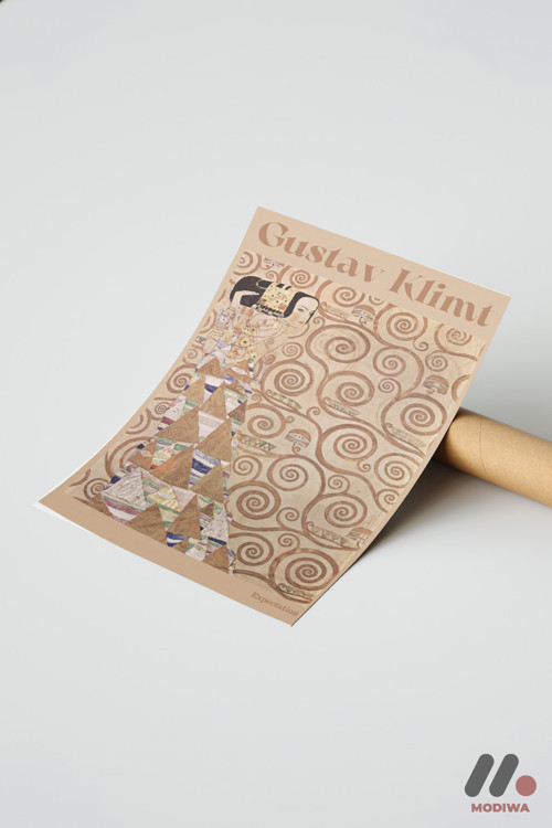 Gustav Klimt Desen Posteri, Çerçevesiz Yüksek Kalite Duvar Afişi - Sanatsever Hediyesi