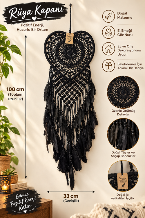 Düş Kapanı,Dreamcatcher, Rüya Kapanı,Dekoratif Duvar Süsü