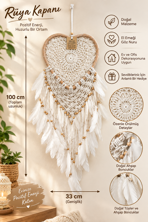 Düş Kapanı,Dreamcatcher, Rüya Kapanı,Dekoratif Duvar Süsü