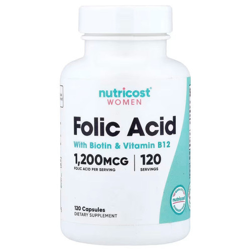 Women Folic Acid with Biotin & Vitamin B12 120 Capsules