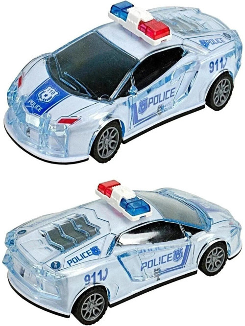 Işıklı Sesli Sürtmeli Polis Arabası Oyuncak – Polis Sirenli Pilli Sürtmeli Polis Ekip Arabası 15cm.