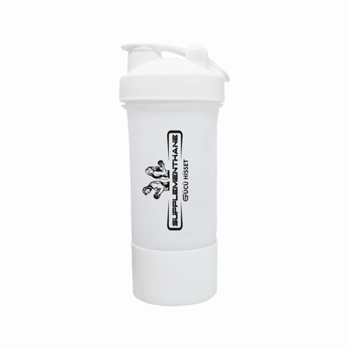 Fitness Smart Shaker 550 Ml + Toz saklama kablı - BEYAZ