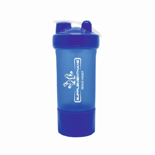 Fitness Smart Shaker 550 Ml + Toz saklama kablı - MAVİ
