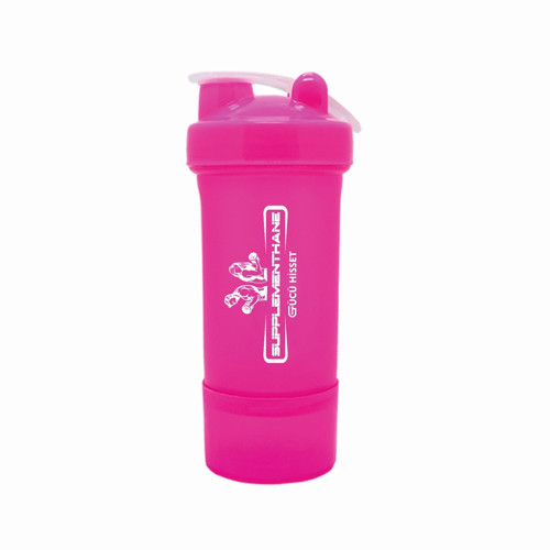 Fitness Smart Shaker 550 Ml + Toz saklama kablı - PEMBE