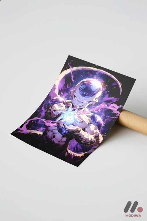 Dragon Ball Frieza Anime Poster, Çerçevesiz Yüksek Kalite Duvar Afişi - Anime Severlere Özel Hediye