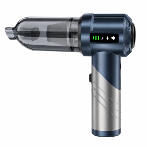 AHV-06 22.000Pa 6000mAh Kablosuz Araç Süpürgesi Brushless Motor Katlanabilir Üfleme Çekme 3 Kademeli Gri-Mavi