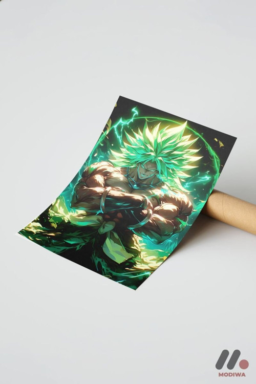 Dragon Ball Broly Anime Poster, Çerçevesiz Yüksek Kalite Duvar Afişi - Anime Severlere Özel Hediye